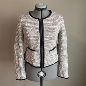 Tweed zipper blazer